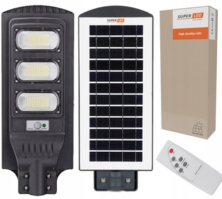 Uličná lampa - Pouličné svietidlo 60 W 6000 lm na solárne napájanie